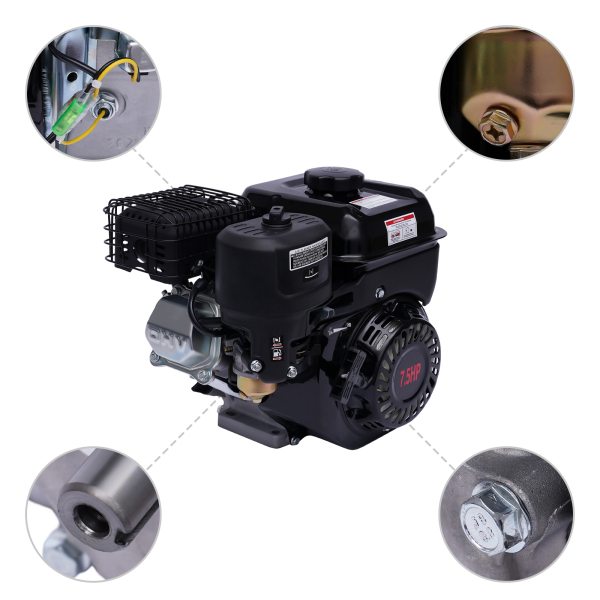 7.5HP 4-Stroke Electric Gasoline Engine Gasoline Industrial Engine Go Kart Engine 3600RPM - Industrial Floor Standing Engine