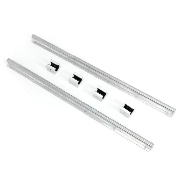 2 SBR20 Sliding Guide Bars - 800 mm - Linear Rail + 4 SBR20UU Bearing Blocks