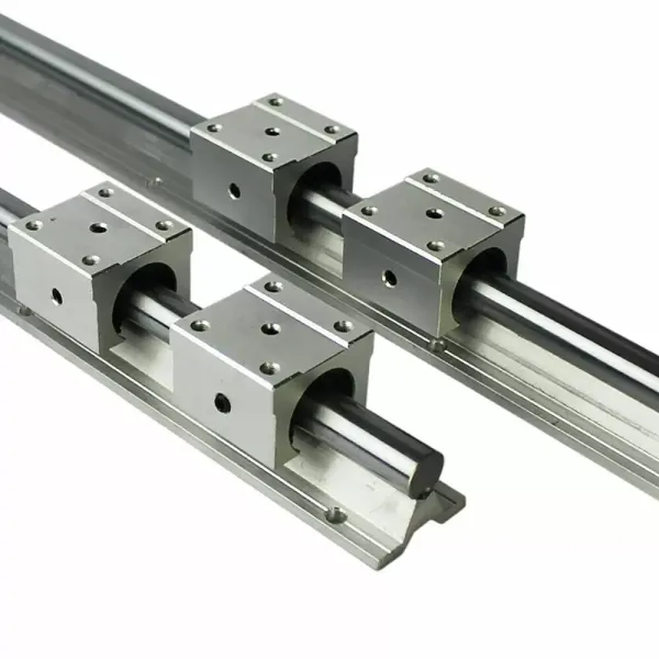 2 SBR20 Sliding Guide Bars - 800 mm - Linear Rail + 4 SBR20UU Bearing Blocks