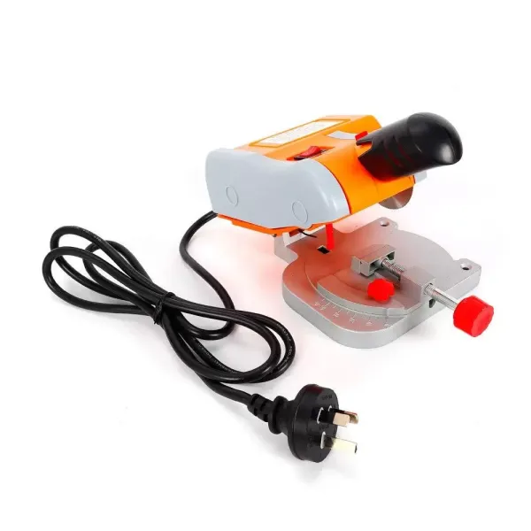 Mini Circular Saw 0° to 45° Adjustable Miter Saw 7800 RPM For Cutting Metal Wood Plastic Acrylic Bamboo Soft Metal Thin Stainless Steel Sheet