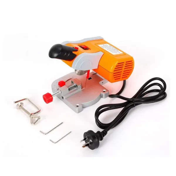 Mini Circular Saw 0° to 45° Adjustable Miter Saw 7800 RPM For Cutting Metal Wood Plastic Acrylic Bamboo Soft Metal Thin Stainless Steel Sheet