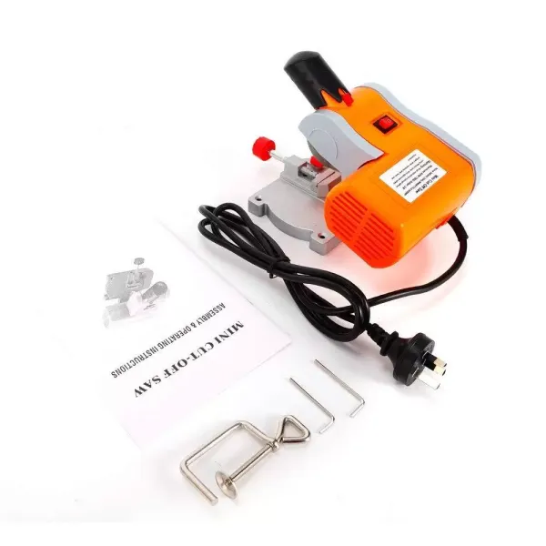 Mini Circular Saw 0° to 45° Adjustable Miter Saw 7800 RPM For Cutting Metal Wood Plastic Acrylic Bamboo Soft Metal Thin Stainless Steel Sheet