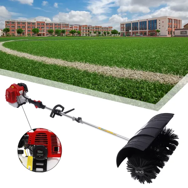 CNCEST Gasoline Sweeper Manual Snow Sweeper For Yard Yard Street Outdoor 52 CC 1L Uitable For Cleaning Artificial Grass Sites Caretakers Street Cleaning CNCEST Gasoline Sweeper Manual Snow Sweeper For Yard Yard Street Outdoor 52 CC 1L Uitable For Cleaning Artificial Grass Sites Caretakers Street Cleaning