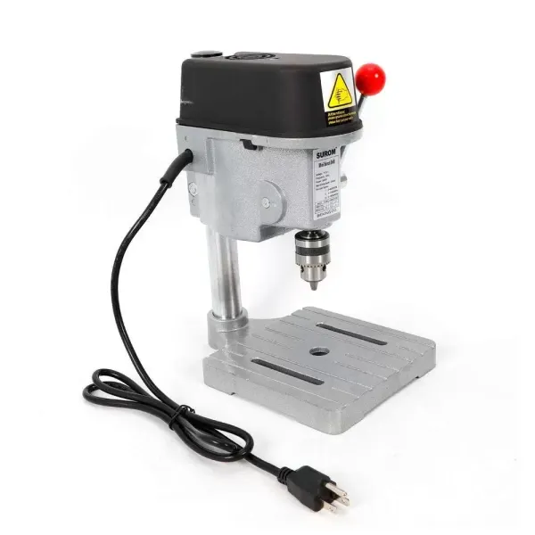340W BG-5158A Portable Bench Drill Straight Drill Pillar Drill Bench Drill Stand Three Speed Adjustable Low Noise for Drilling Wood Plastic Board