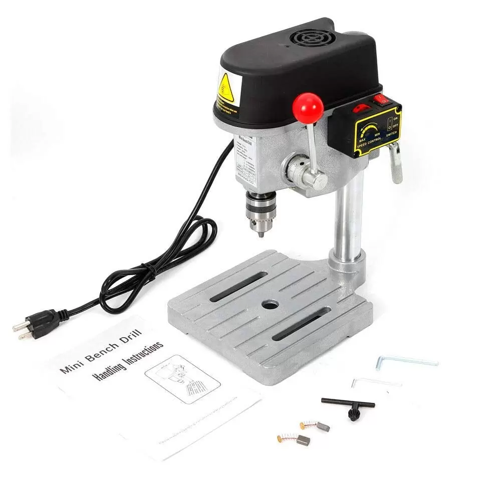 340W BG-5158A Portable Bench Drill Straight Drill Pillar Drill Bench Drill Stand Three Speed Adjustable Low Noise for Drilling Wood Plastic Board 340W BG-5158A Portable Bench Drill Straight Drill Pillar Drill Bench Drill Stand Three Speed Adjustable Low Noise for Drilling Wood Plastic Board