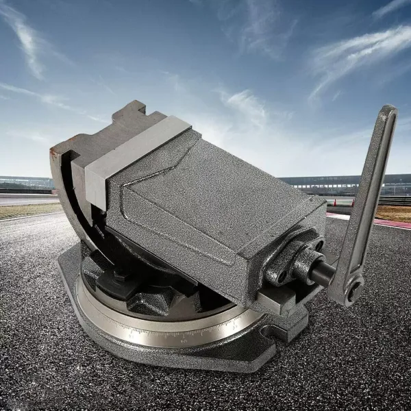 5" Tilting Drill Vise with Rotating Base (125mm Jaw Width, 95mm Jaw Opening, 0° - 90° Tilting, 360° Rotating) 5" Tilting Drill Vise with Rotating Base (125mm Jaw Width, 95mm Jaw Opening, 0° - 90° Tilting, 360° Rotating)