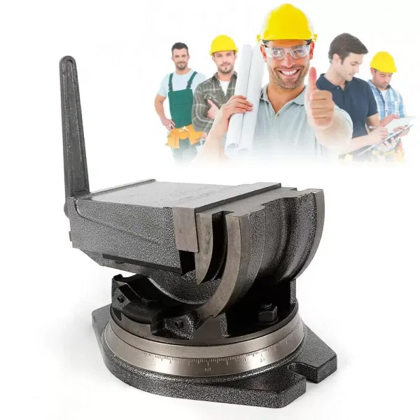 5" Tilting Drill Vise with Rotating Base (125mm Jaw Width, 95mm Jaw Opening, 0° - 90° Tilting, 360° Rotating) 5" Tilting Drill Vise with Rotating Base (125mm Jaw Width, 95mm Jaw Opening, 0° - 90° Tilting, 360° Rotating)