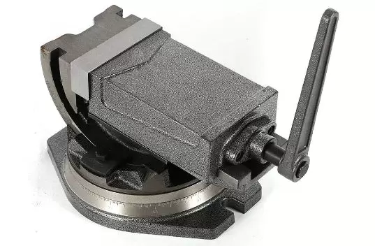 5" Tilting Drill Vise with Rotating Base (125mm Jaw Width, 95mm Jaw Opening, 0° - 90° Tilting, 360° Rotating)