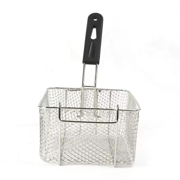 Electric Stainless Steel Fryer with Stainless Steel Lid 5.5 L 2500 W with Temperature Control Indicator Light Basket Lid Thick Tank for Buffalo Wings Chicken Electric Stainless Steel Fryer with Stainless Steel Lid 5.5 L 2500 W with Temperature Control Indicator Light Basket Lid Thick Tank for Buffalo Wings Chicken