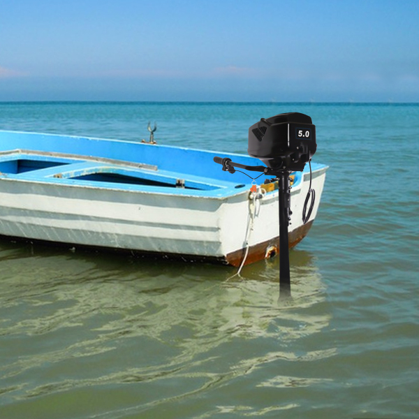 1200W 48V Outboard Motor Gasoline Engine Boat Motor Omni Muffler Directional Turn Key Electric Underwater Outboard Motor Trolling Motor