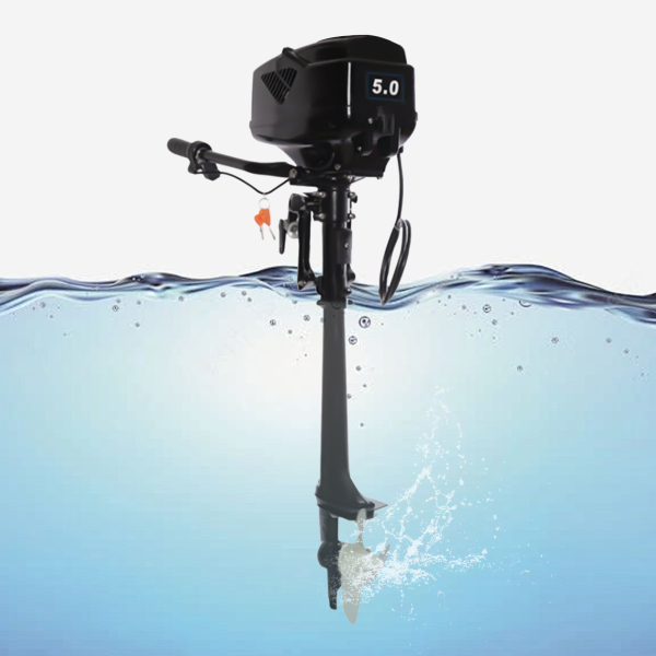 1200W 48V Outboard Motor Gasoline Engine Boat Motor Omni Muffler Directional Turn Key Electric Underwater Outboard Motor Trolling Motor