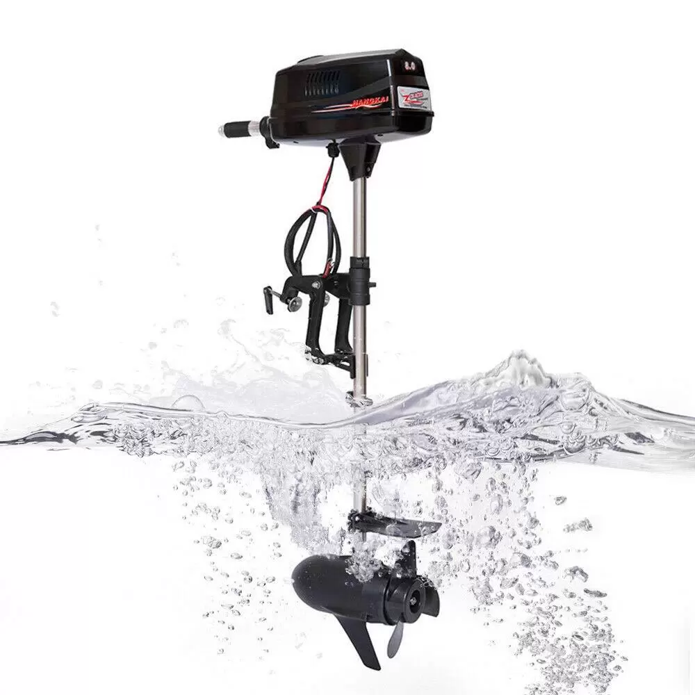 2.2kw 48V 8.0HP Electric Outboard Motor Brushless Fishing Boat Motor Adjustable Clamp Fixed Ring Reinforced Propeller Anti-swirl Plate High Efficiency Low Noise