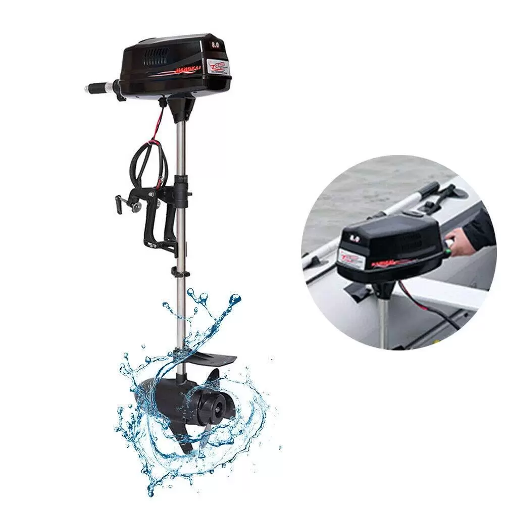 2.2kw 48V 8.0HP Electric Outboard Motor Brushless Fishing Boat Motor Adjustable Clamp Fixed Ring Reinforced Propeller Anti-swirl Plate High Efficiency Low Noise