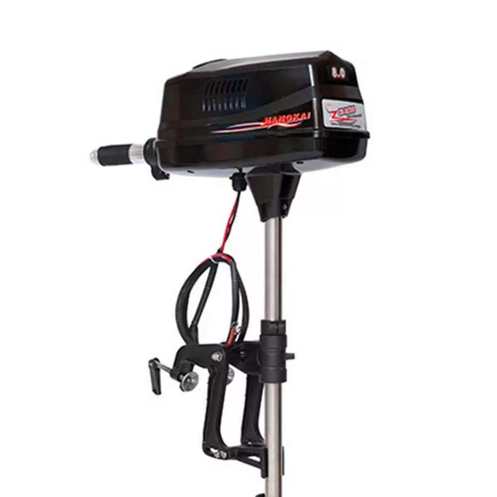 2.2kw 48V 8.0HP Electric Outboard Motor Brushless Fishing Boat Motor Adjustable Clamp Fixed Ring Reinforced Propeller Anti-swirl Plate High Efficiency Low Noise