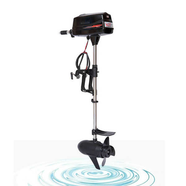 10 HP 60V Electric Outboard Motor Boat Motor Brushless Fishing Boat Motor Adjustable Clamp Fixed Ring Reinforced Propeller Anti-Swirl Plate High Efficiency Low Noise