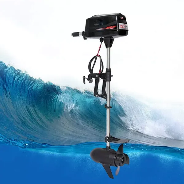 CNCEST 7HP 48V Electric Outboard Motor Brushless Motor with Ergonomic Handle Three-blade Propeller Heat Dissipation Holes for Fishing Boat Small Ships CNCEST 7HP 48V Electric Outboard Motor Brushless Motor with Ergonomic Handle Three-blade Propeller Heat Dissipation Holes for Fishing Boat Small Ships