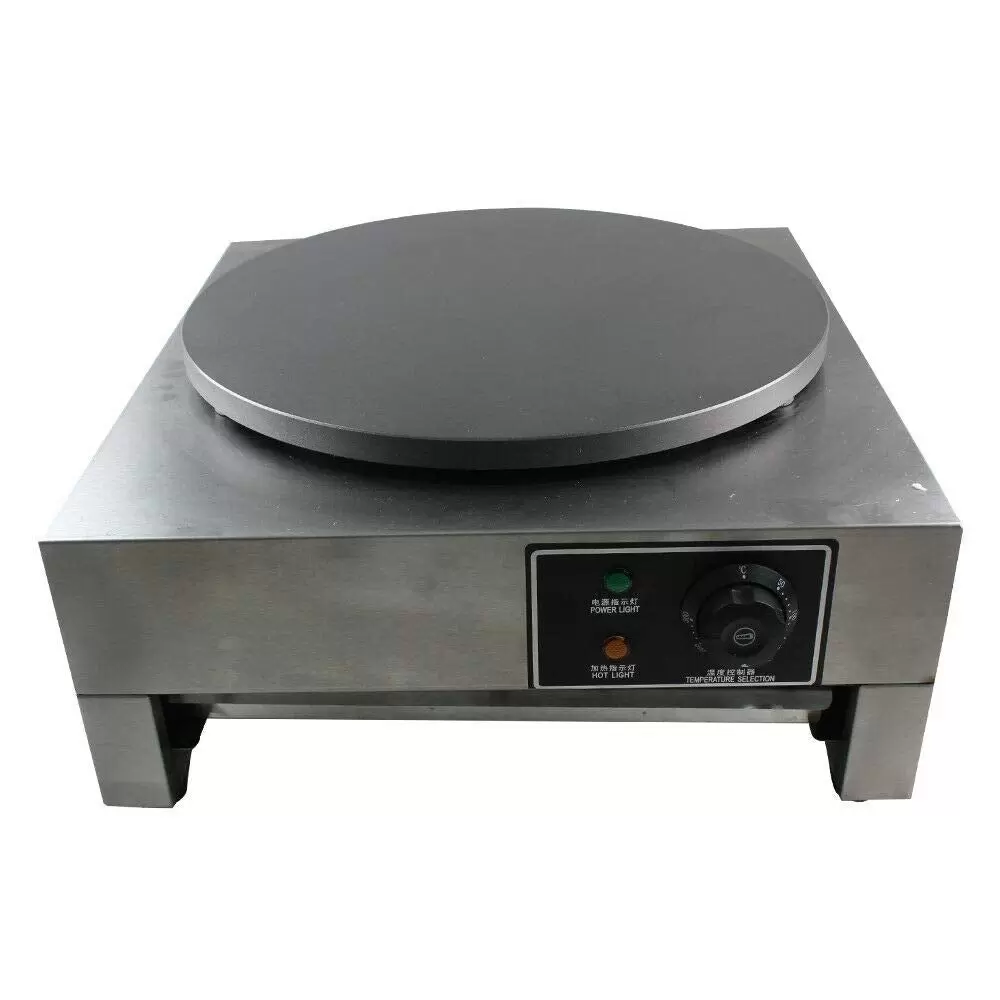 Crepe Machine - 3000 W - Non-Stick Stainless Steel Coating - For Crepes, Pancakes, Omelettes, Palate Ham