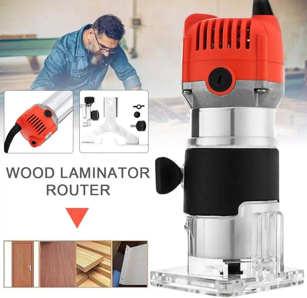 220 V 30,000 rpm electric router, wood laminator, aluminum multi-function router with transparent guide for woodworking 220 V 30,000 rpm electric router, wood laminator, aluminum multi-function router with transparent guide for woodworking