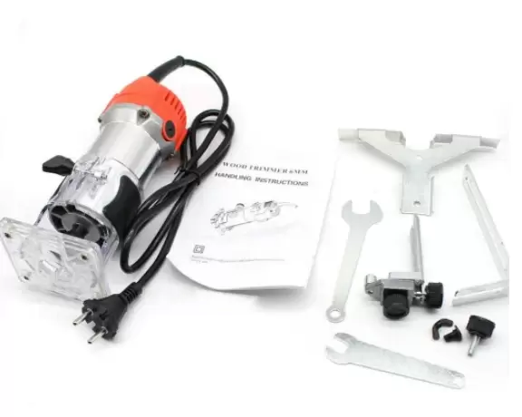 Défonceuse électrique 220 V 30 000 tr/min, laminateur de bois, fraiseuse multifonction en aluminium avec guidage transparent pour le travail du bois.