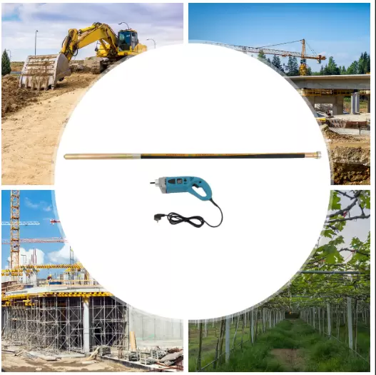 Manual concrete shaker 1300 W - 1.5m Hose Concrete-Vibrator with External Brush Holder for Repair Construction Cement Column Vine Casting Manual concrete shaker 1300 W - 1.5m Hose Concrete-Vibrator with External Brush Holder for Repair Construction Cement Column Vine Casting