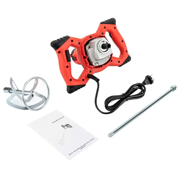 Manual Electric Cement Mixer 1500W 6 Speed Cement Mixer Electric Mortar Mixer High Speed Excellent Heat Dissipation Ability 1500W 220V