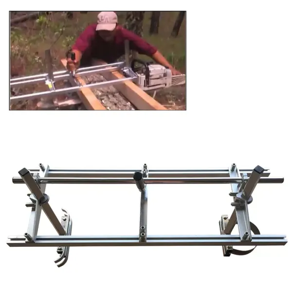 14"-24" Chainsaw Mill Lightweight Wood Cutting Machine Aluminum Parallel Bar Planking Portable Chainsaw Mill Planking Milling Bar