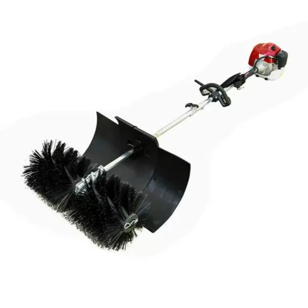 1.7 kW / 2.3 HP 52CC Petrol Sweeper Motor Broom Sweeper Motor Broom Snow Blower Handheld Power Broom with A Powerful Fuel Engine  for Grooming Lawns