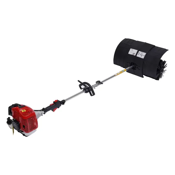 1.7 kW / 2.3 HP 52CC Petrol Sweeper Motor Broom Sweeper Motor Broom Snow Blower Handheld Power Broom with A Powerful Fuel Engine  for Grooming Lawns