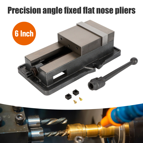 6" Professional Precision Bench Vise Woodworking Metalworking Cutting Line Vise 6 inch Accurate Lock Precision Vise Lock Vice Milling Drilling