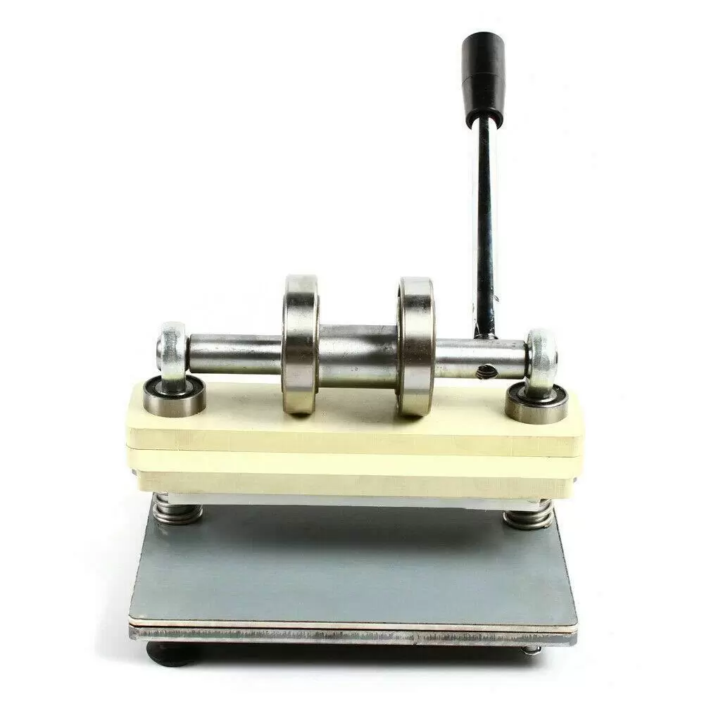 CNCEST-Stainless Steel Manual Embossing Machine Leather PVC Embossing Machine 215 x 100mm