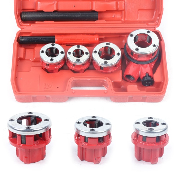 Type 62 4-head Dumpling Plate, Pipe Thread Cutting Set, Hand Cutting, Stock Cutting Set, Pipe Cutter