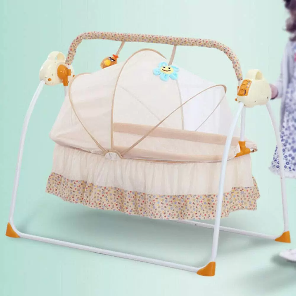 Electric Baby Swing 3 Color Automatic Baby Rocker Baby Bed Baby Cradle with Music and Mosquito Nets Rocking Basket Bassinet Newborn Crib Bed Electric Baby Swing 3 Color Automatic Baby Rocker Baby Bed Baby Cradle with Music and Mosquito Nets Rocking Basket Bassinet Newborn Crib Bed
