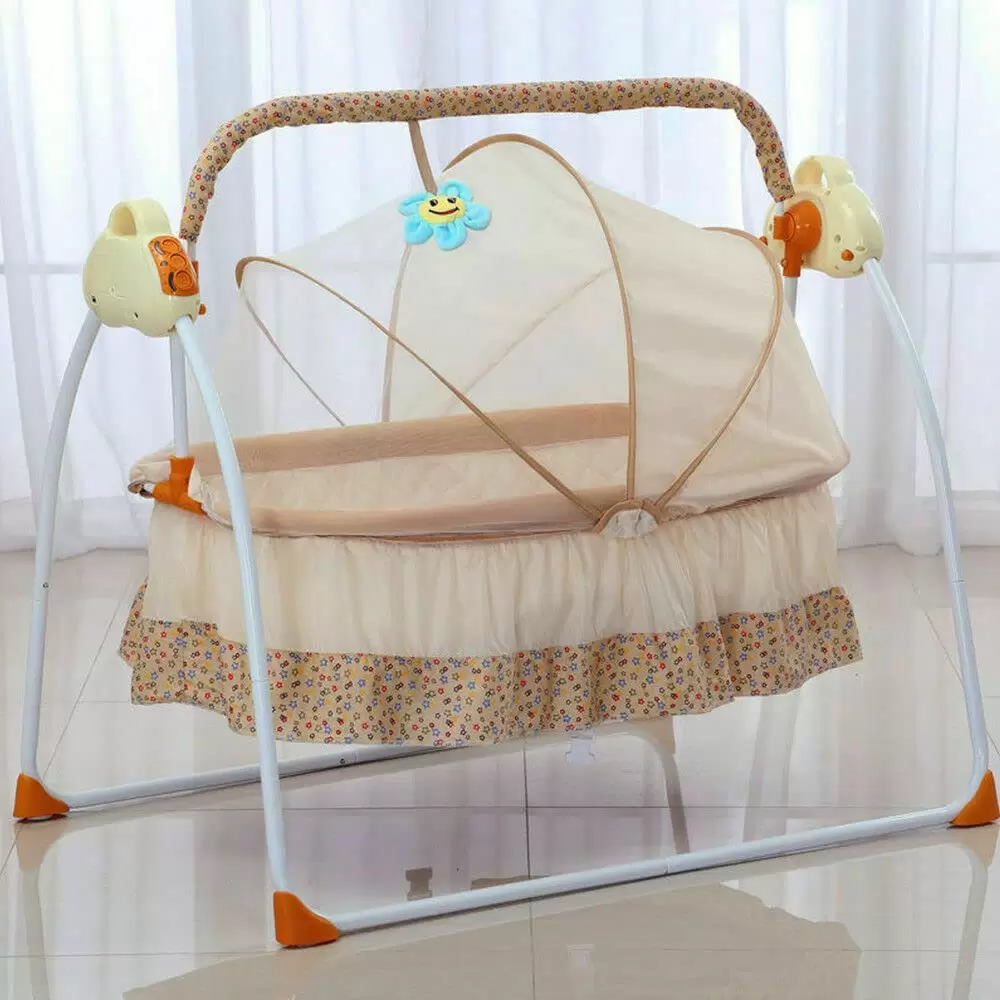 Electric Baby Swing 3 Color Automatic Baby Rocker Baby Bed Baby Cradle with Music and Mosquito Nets Rocking Basket Bassinet Newborn Crib Bed Electric Baby Swing 3 Color Automatic Baby Rocker Baby Bed Baby Cradle with Music and Mosquito Nets Rocking Basket Bassinet Newborn Crib Bed