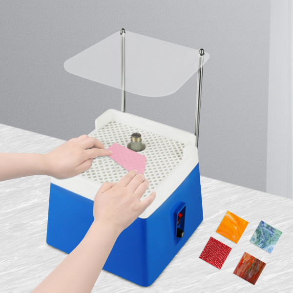 220V Mini Portable Stained Grinder Diamond Glass Art Grinding Tools Blue with Grinding Wheel 250*250*250 mm For Grinding Glass Ceramics Blue 220V Mini Portable Stained Grinder Diamond Glass Art Grinding Tools Blue with Grinding Wheel 250*250*250 mm For Grinding Glass Ceramics Blue