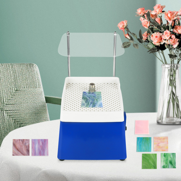 220V Mini Portable Stained Grinder Diamond Glass Art Grinding Tools Blue with Grinding Wheel 250*250*250 mm For Grinding Glass Ceramics Blue 220V Mini Portable Stained Grinder Diamond Glass Art Grinding Tools Blue with Grinding Wheel 250*250*250 mm For Grinding Glass Ceramics Blue
