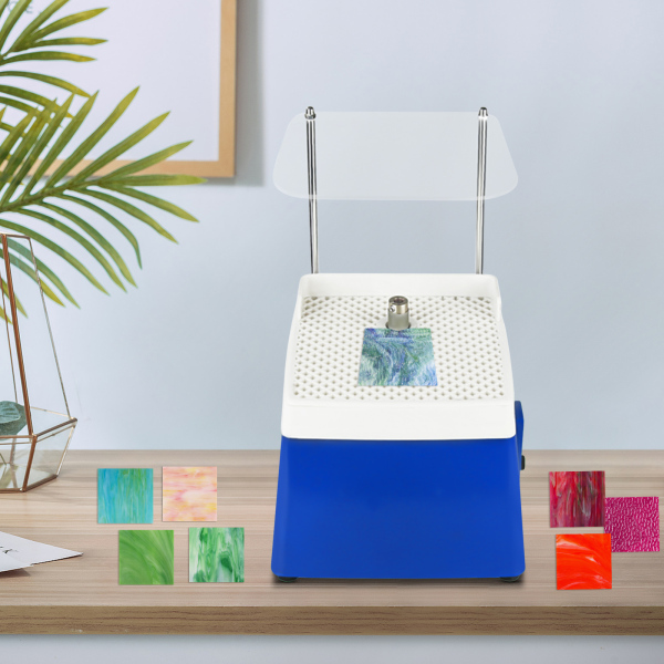 220V Mini Portable Stained Grinder Diamond Glass Art Grinding Tools Blue with Grinding Wheel 250*250*250 mm For Grinding Glass Ceramics Blue 220V Mini Portable Stained Grinder Diamond Glass Art Grinding Tools Blue with Grinding Wheel 250*250*250 mm For Grinding Glass Ceramics Blue