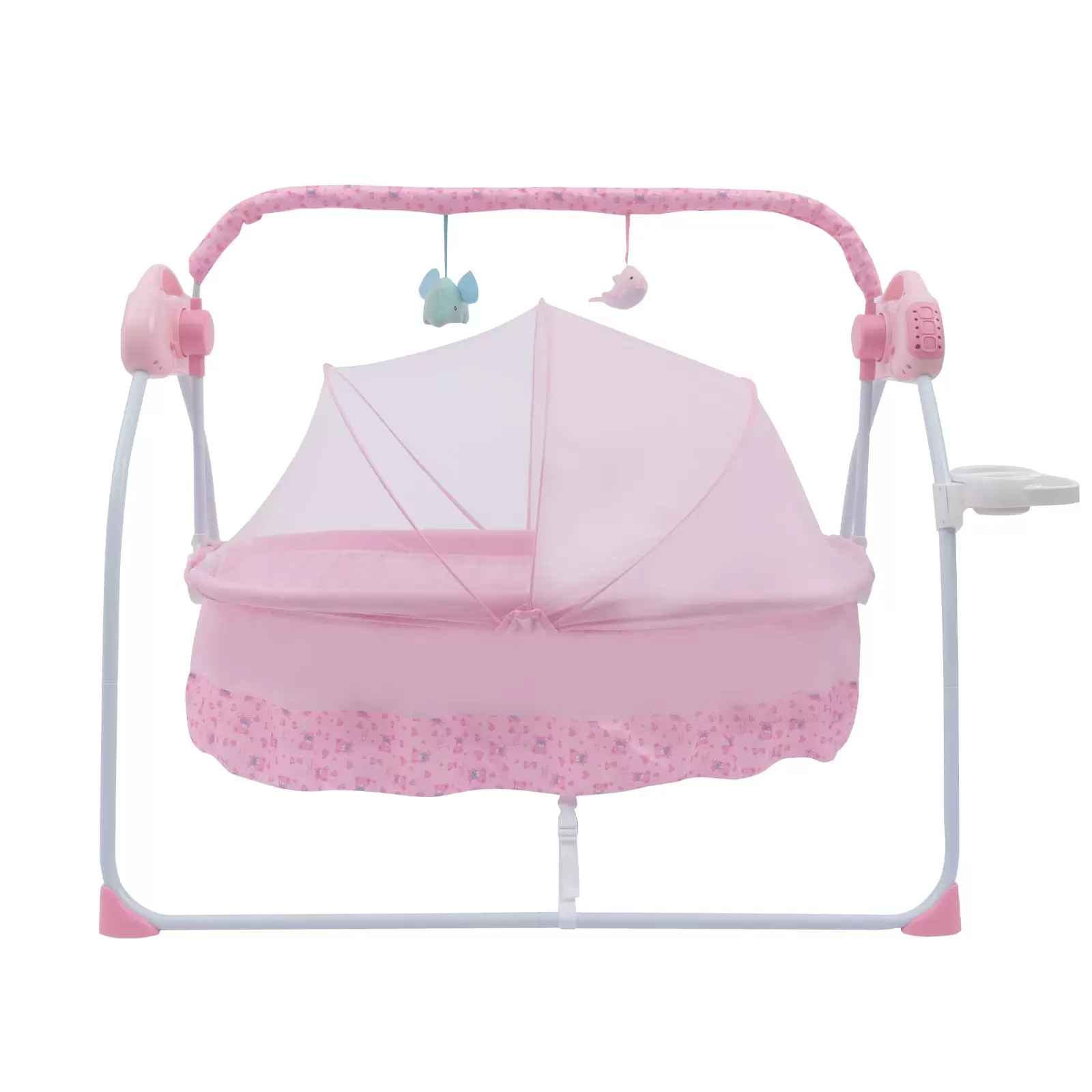 5-speed Automatic Electric Cradle Baby Cradle Swing Automatic Electric Cradle with Mat And Remote Control Anti-skid Footpads U-shaped Pillow