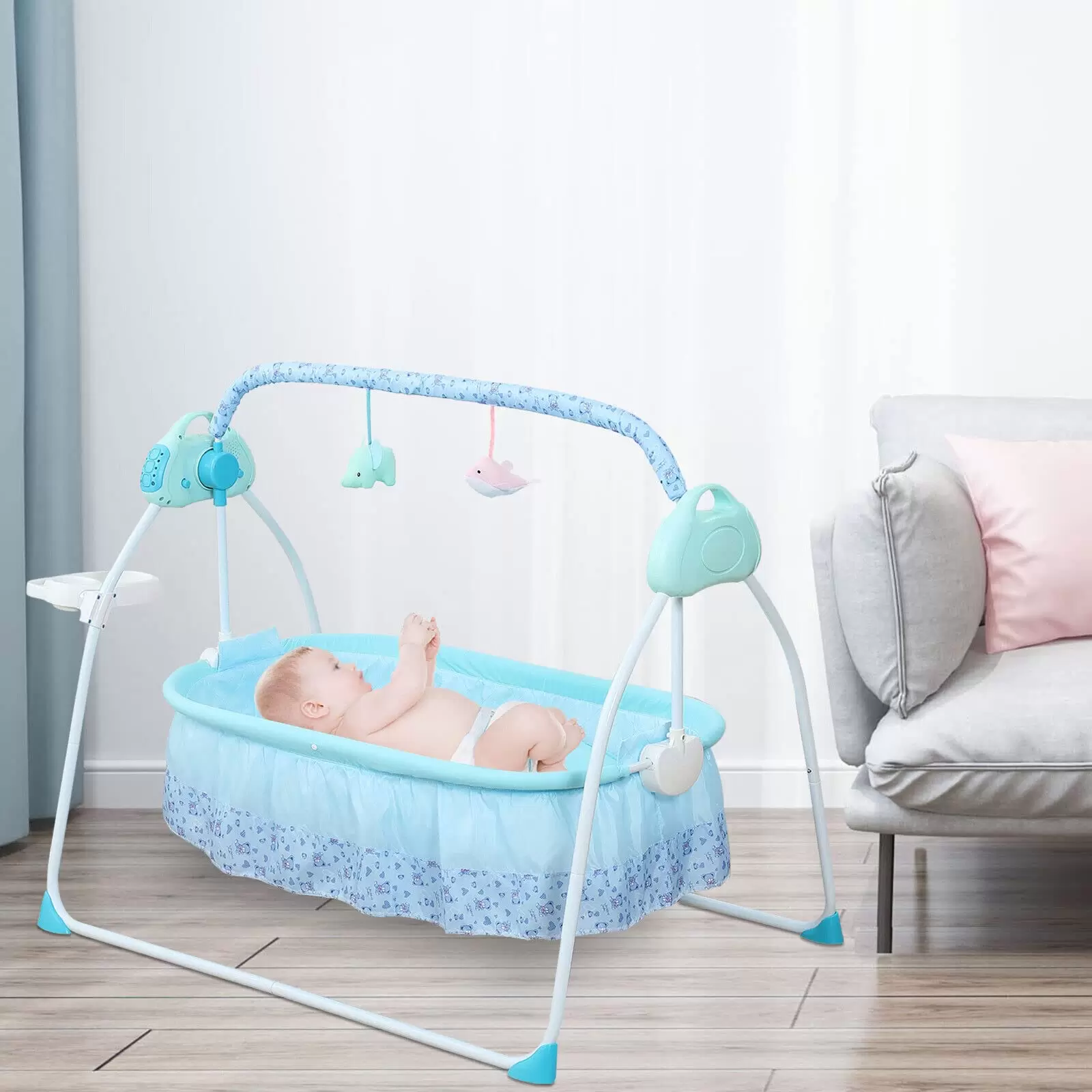 Automatic baby swing with mat Automatic electric baby cradle with rocking function 5 gears Automatic baby swing with mat Automatic electric baby cradle with rocking function 5 gears