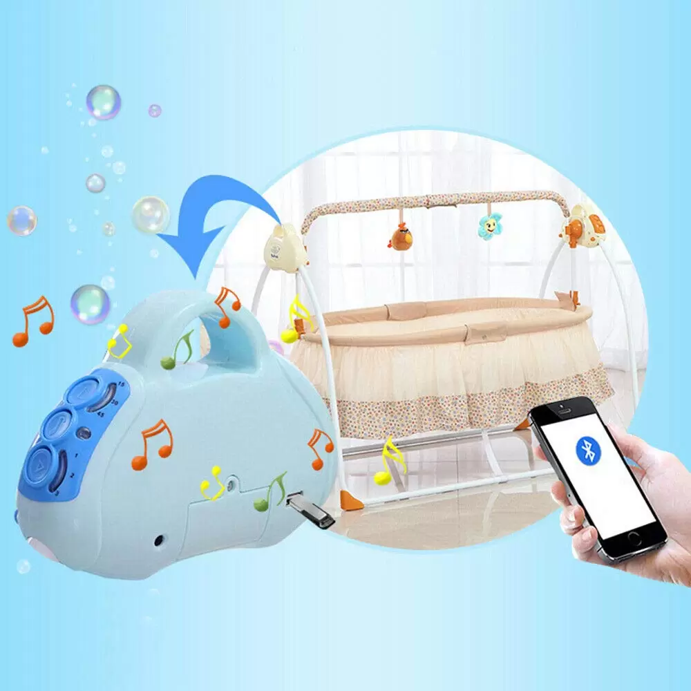 Electric baby bouncer with remote control + mosquito net + music + 3-speed swing Electric Auto-Swing Bed Baby Bluetooth Cradle Crib Infant Rocker Cot + Remote Electric baby bouncer with remote control + mosquito net + music + 3-speed swing Electric Auto-Swing Bed Baby Bluetooth Cradle Crib Infant Rocker Cot + Remote