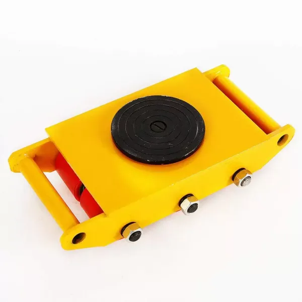 8T Machinery Mover 360° Rotation Transport Castors with 6 PU Anti-slip Rollers Solid Bearing Wear-resistant for Storage Distribution