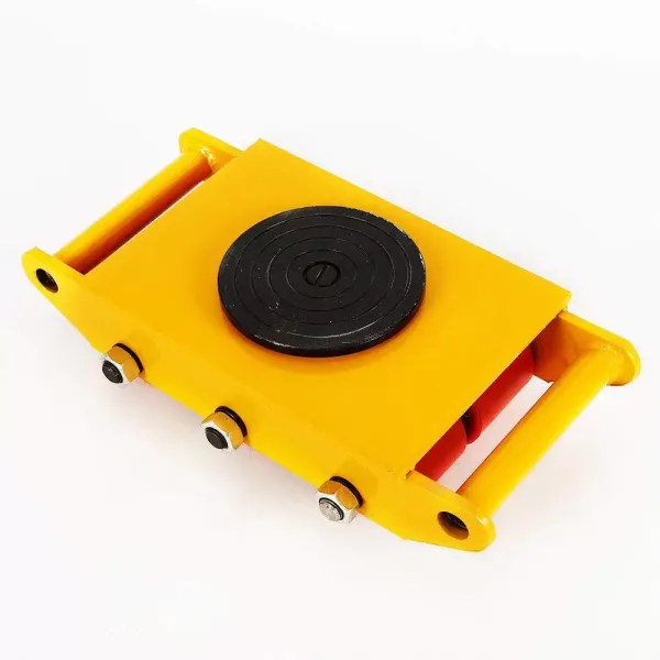 8T Machinery Mover 360° Rotation Transport Castors with 6 PU Anti-slip Rollers Solid Bearing Wear-resistant for Storage Distribution