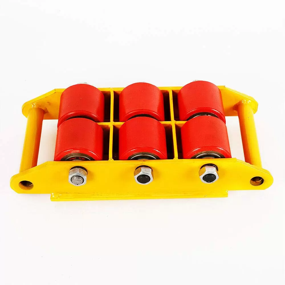 8T Machinery Mover 360° Rotation Transport Castors with 6 PU Anti-slip Rollers Solid Bearing Wear-resistant for Storage Distribution 8T Machinery Mover 360° Rotation Transport Castors with 6 PU Anti-slip Rollers Solid Bearing Wear-resistant for Storage Distribution