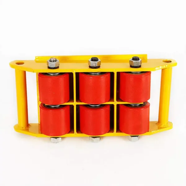 8T Machinery Mover 360° Rotation Transport Castors with 6 PU Anti-slip Rollers Solid Bearing Wear-resistant for Storage Distribution