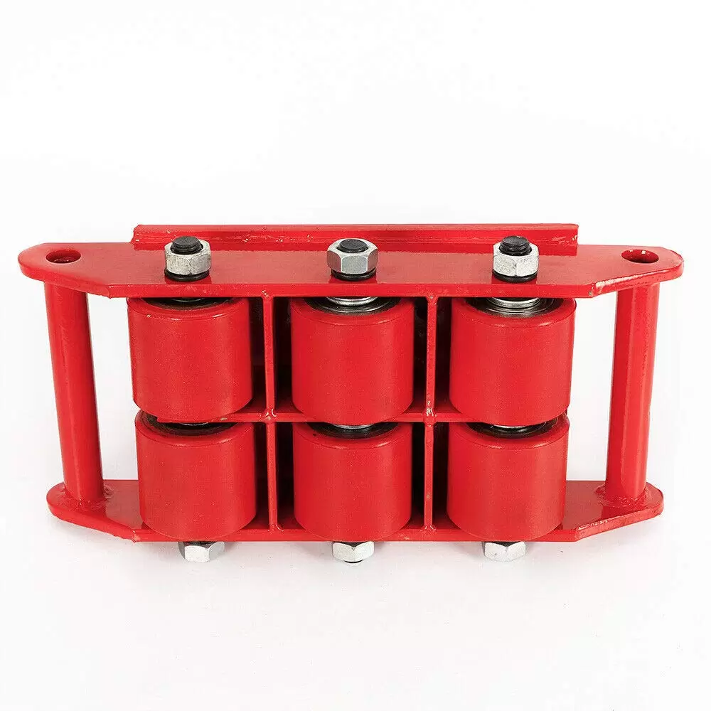8T Transport Chassis Armored Casters For Heavy Loads Machinery Mover with High-quality PU Wheels Red Color for Storage Distribution and Transportation 8T Transport Chassis Armored Casters For Heavy Loads Machinery Mover with High-quality PU Wheels Red Color for Storage Distribution and Transportation