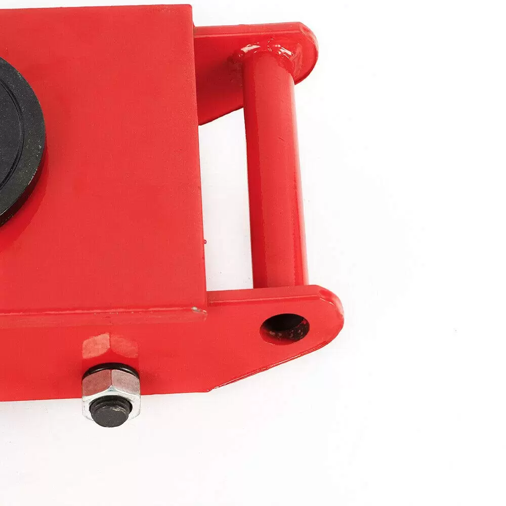 8T Transport Chassis Armored Casters For Heavy Loads Machinery Mover with High-quality PU Wheels Red Color for Storage Distribution and Transportation 8T Transport Chassis Armored Casters For Heavy Loads Machinery Mover with High-quality PU Wheels Red Color for Storage Distribution and Transportation