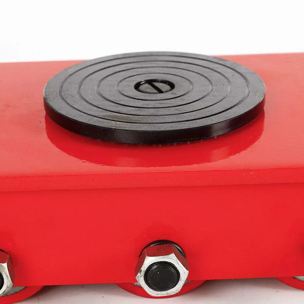 8T Transport Chassis Armored Casters For Heavy Loads Machinery Mover with High-quality PU Wheels Red Color for Storage Distribution and Transportation 8T Transport Chassis Armored Casters For Heavy Loads Machinery Mover with High-quality PU Wheels Red Color for Storage Distribution and Transportation