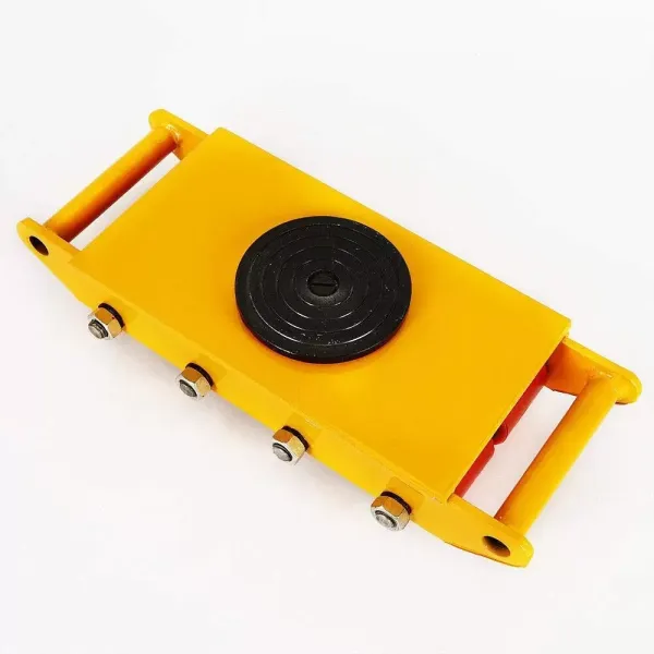 12T Mover Machinery Roller Cart with 360° Swivel Top Plate Armored Transport Chassis 8 Rollers