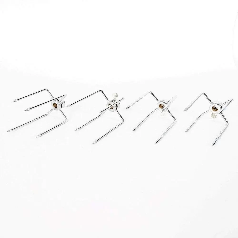 Chicken Meat Tongs Set of 4, Stainless Steel Chicken Tongs, for 8-11mm Diameter Bars