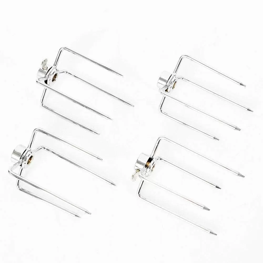 Chicken Meat Tongs Set of 4, Stainless Steel Chicken Tongs, for 8-11mm Diameter Bars