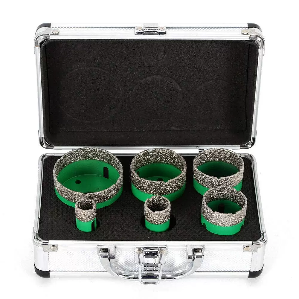 6pcs Diamond Hole Saw 20/25/42/50/55/68mm M14 Tool Kit